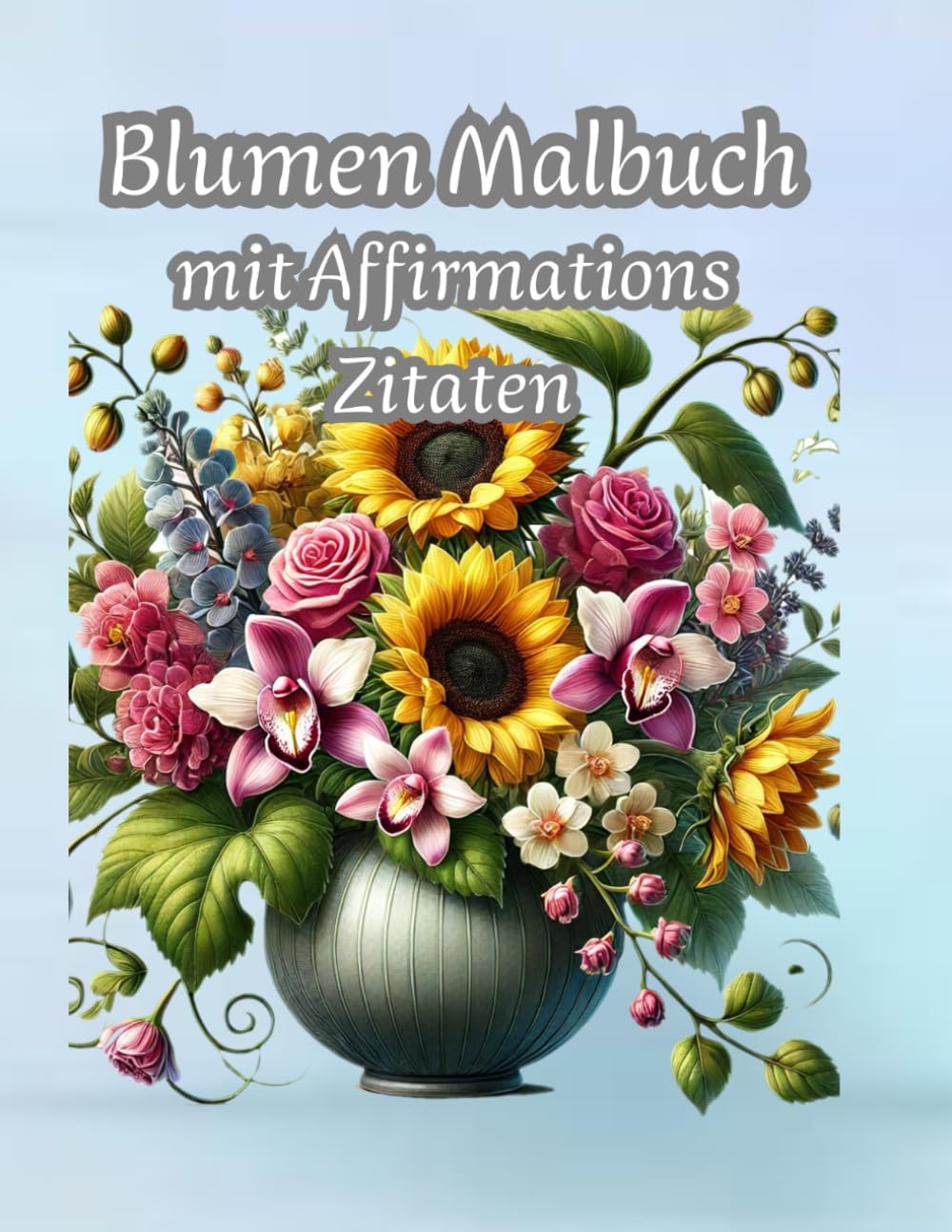 Blumen Malbuch: für Erwachsene, mit 50 bezaubernden Motiven und Affirmation Zitaten. (German Edition) baixar livro de graça