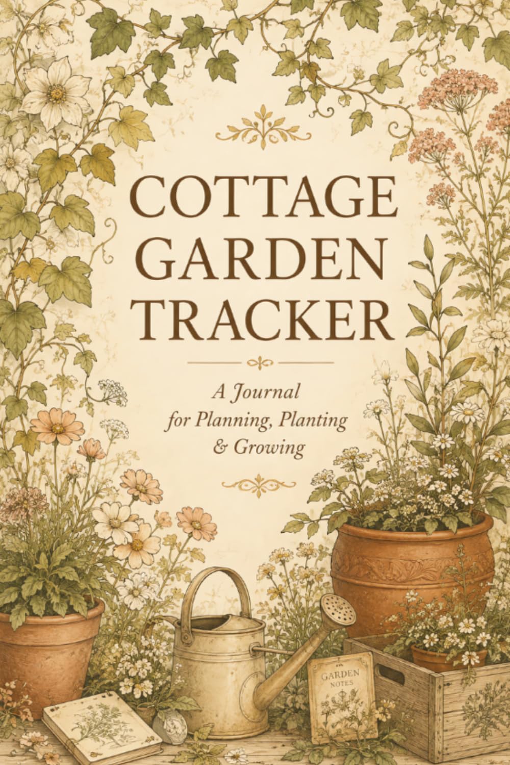 ler totalmente Cottage Garden Tracker: A Garden Journal for Planning, Planting, Watering & Harvest Tracking | 120 Pages, 6x9.
