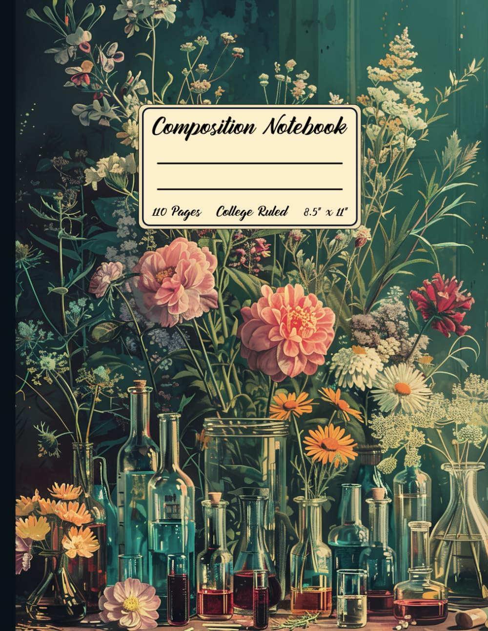 ler totalmente Composition Notebook College Ruled: Vintage Aesthetic Science Lab Tools Illustration Vol.5, Journal for School, College, Office or Work, 110 Pages, 8.5" x 11"