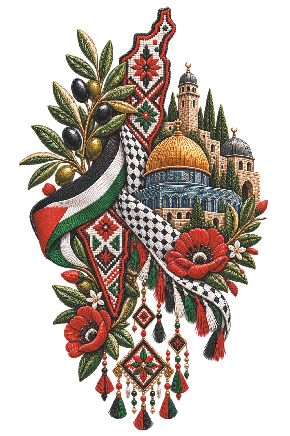 ler totalmente Journal Jerusalem Heritage Notebook: Palestinian Flag Art