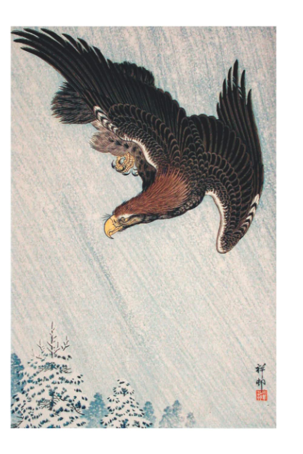 capítulo por capítulo baixar Eagle Flying in Snow (1933) by Ohara Koson. Notebook Journal: Goshawk on Snow-covered Pine Bough & Eagle Flying in Snow (1933)