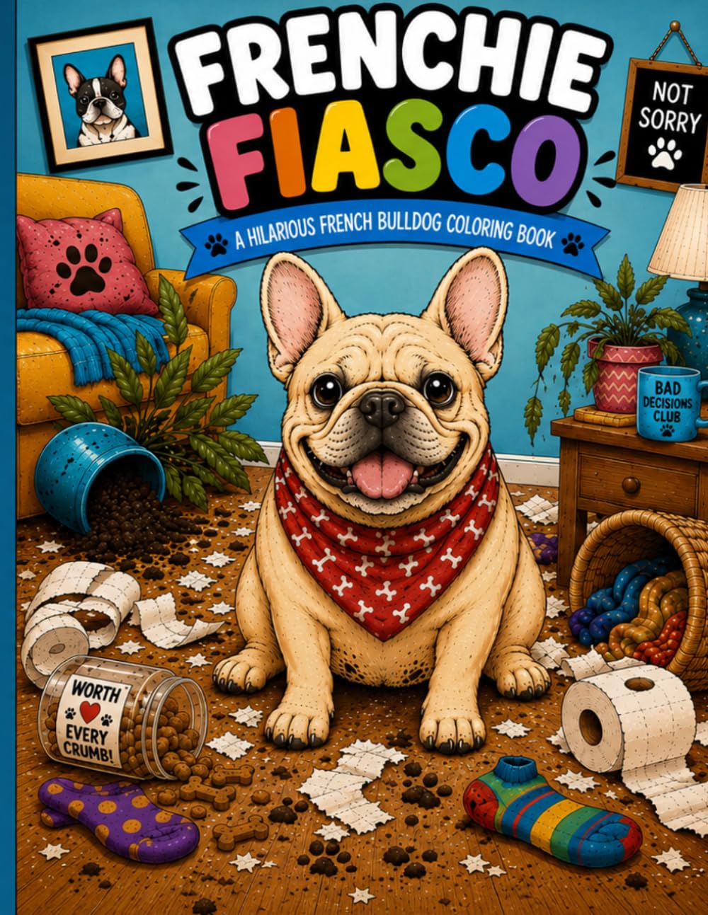 Frenchie Fiasco: A Hilarious French Bulldog Coloring Book baixar o livro de graça