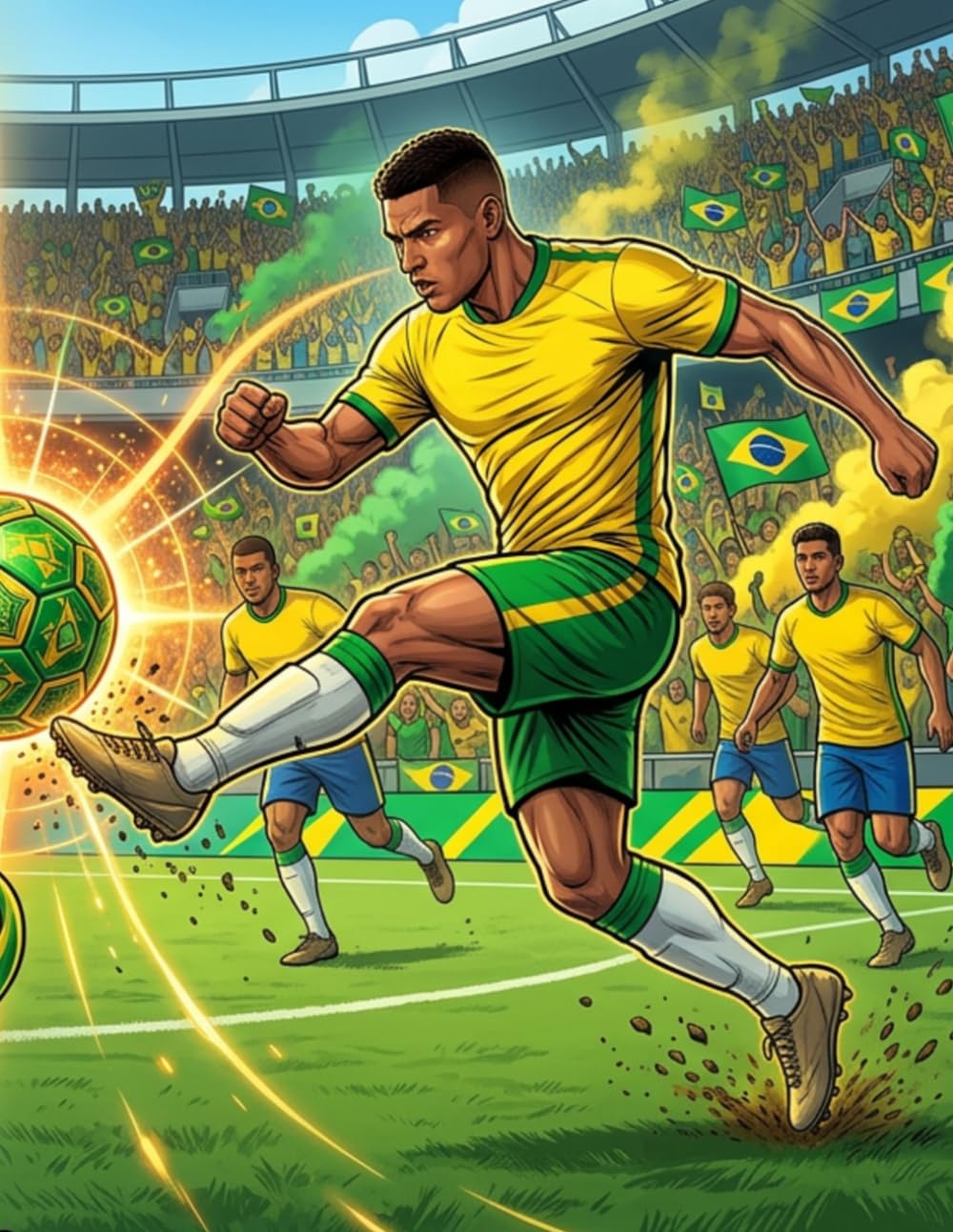 A4 Lined Notebook – Soccer/Football Fans – Brazil Edition: Onça vs Player – Large Ruled Journal for School, Writing, Notes and Daily Use: Large A4... and Daily Writing (Portuguese Edition) baixar o livro de graça