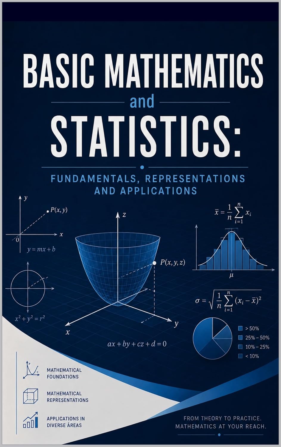 BASIC MATHEMATICS and STATISTICS: Fundamentals, Representations and Applications (English Edition)
