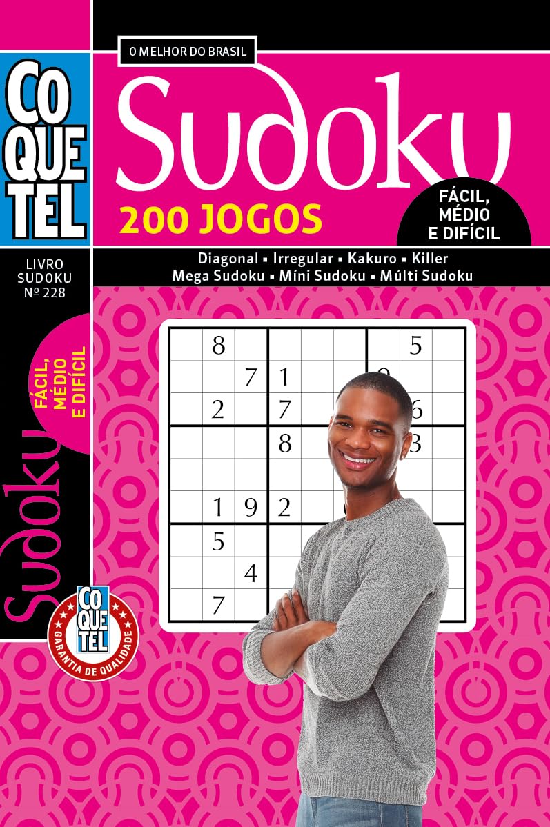 ler totalmente Livro Coquetel Sudoku 228: Fácil, médio e difícil