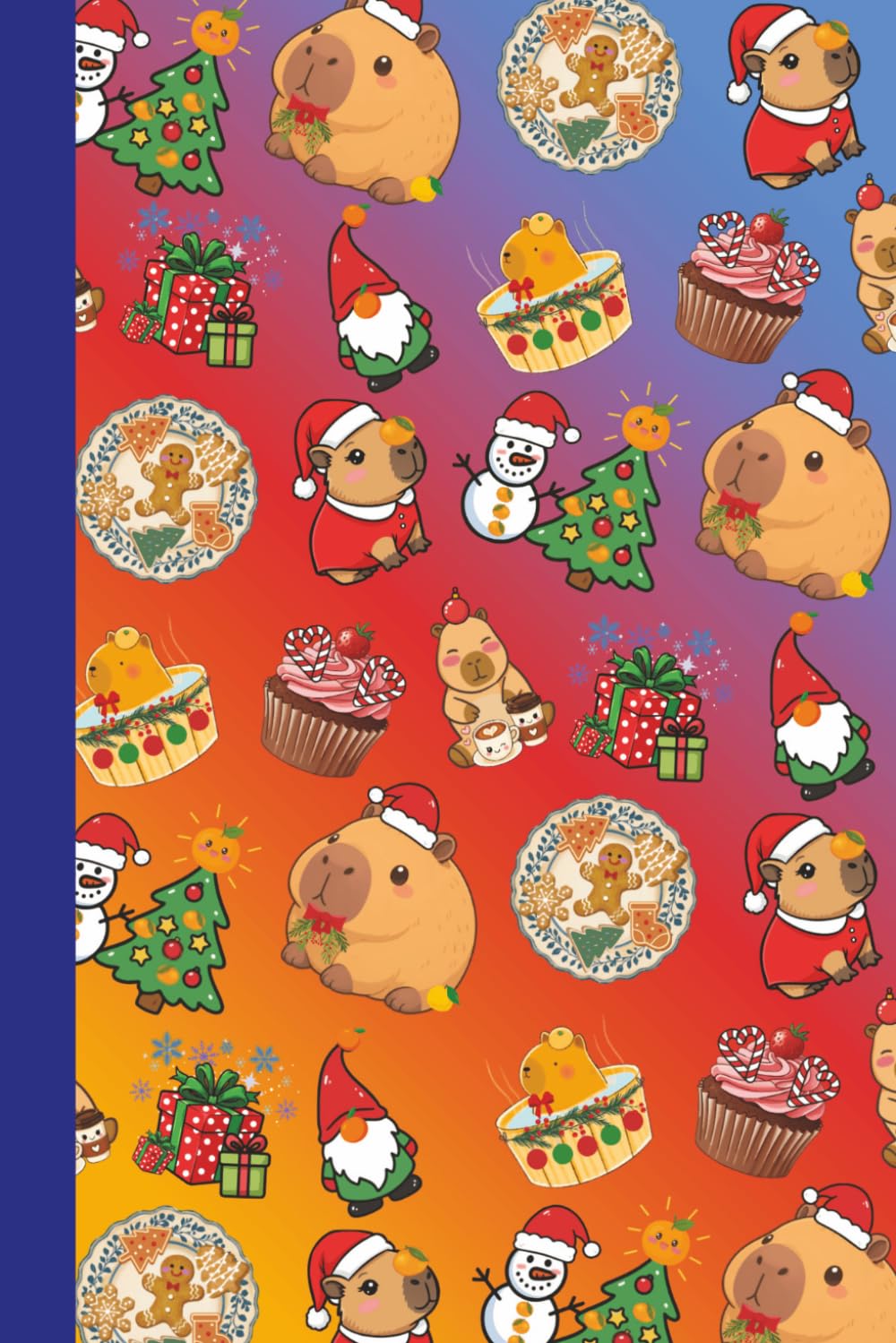 capítulo por capítulo baixar Capybara Holiday Christmas kawaii style notebook, 100 blank pages, 6x9 inches, great gift idea, stocking stuffer, secret santa, for... high quality, durable, kids/teens/adults