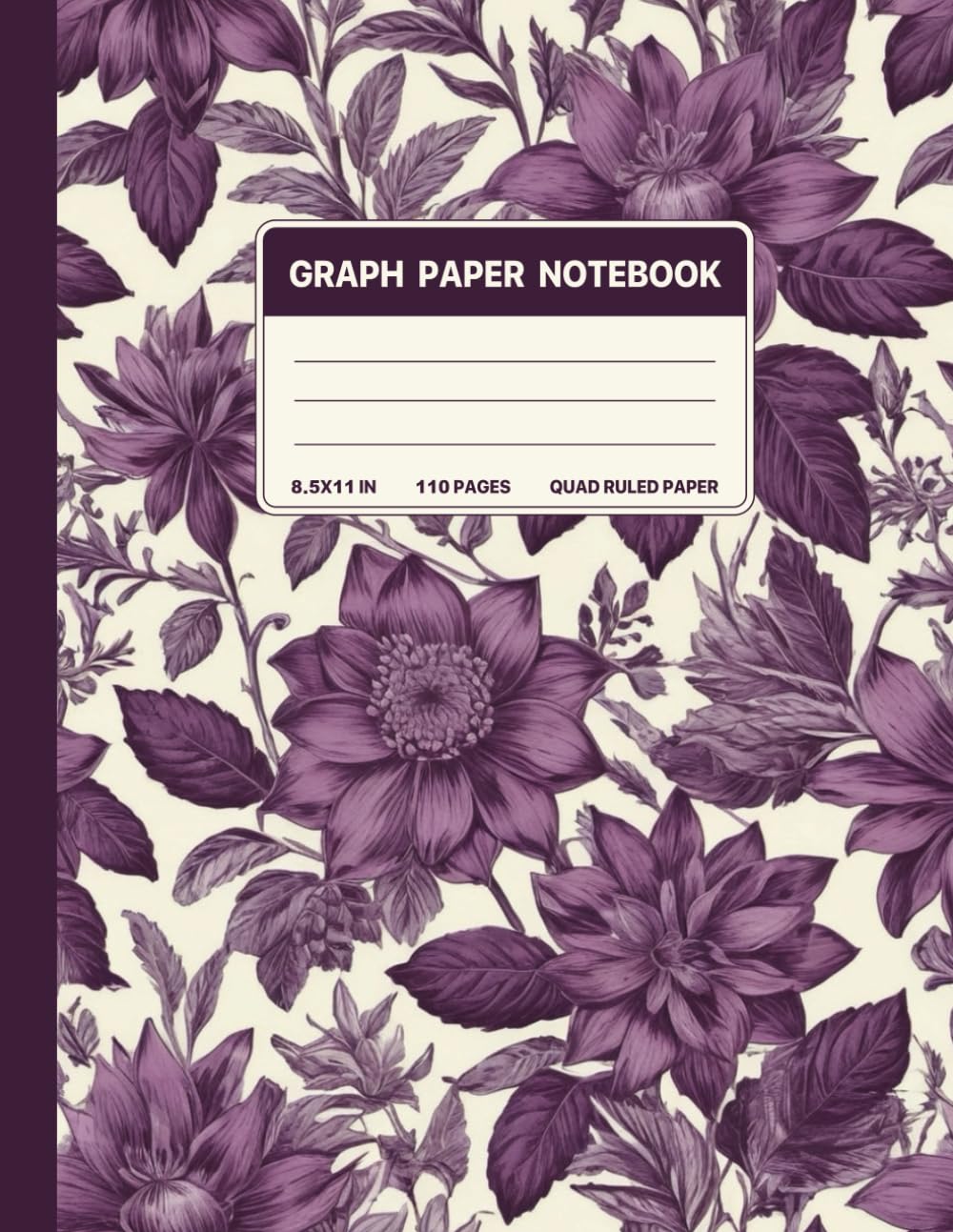 capítulo por capítulo baixar Graph Paper Composition Notebook: Quad Ruled 5x5 Vintage Aesthetic Purple Floral Botanical Elegant Illustration. For Students, Teachers. College, School, Office & Work