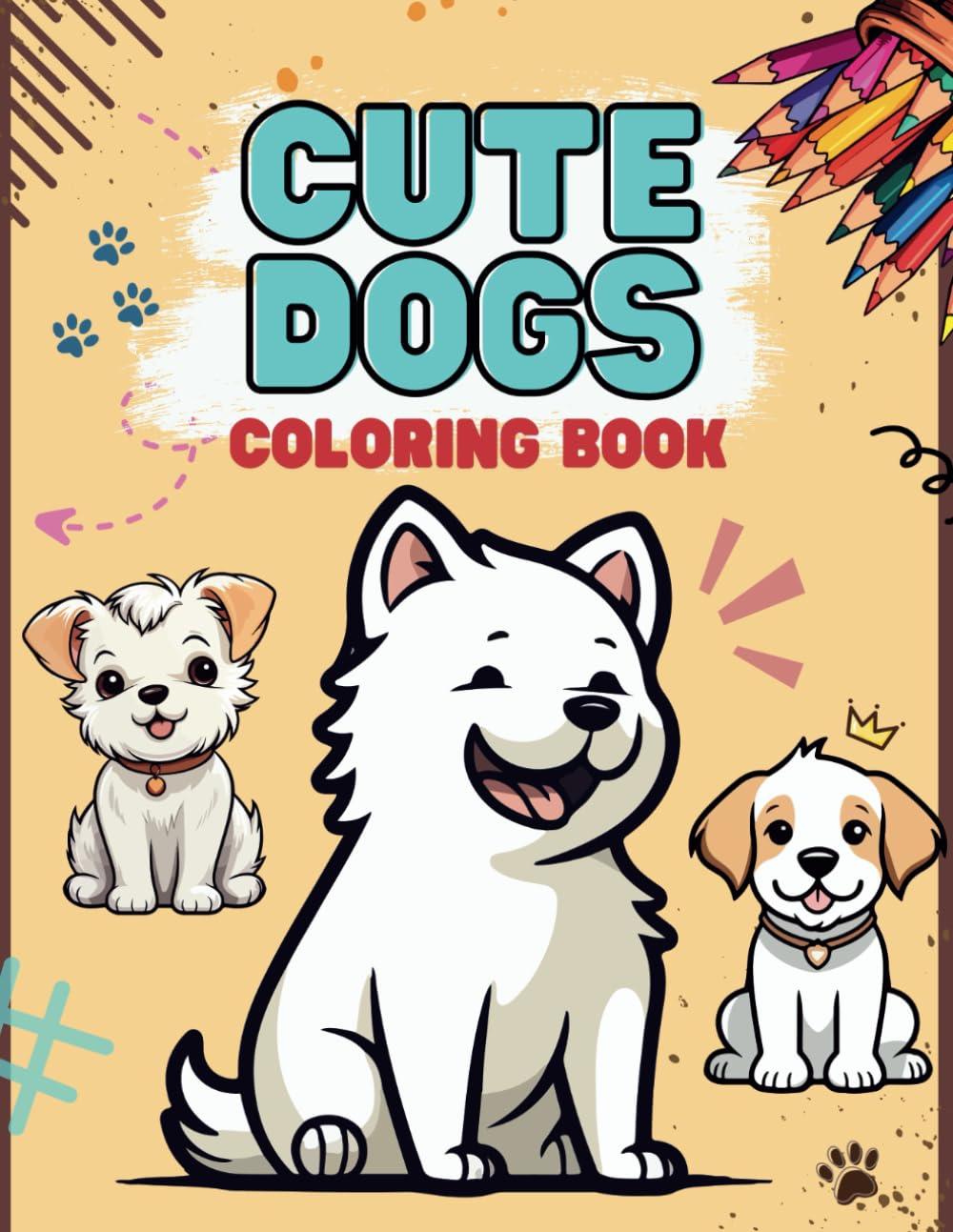 capítulo por capítulo baixar Cute Dogs Coloring Book for Kids: 42 Adorable Puppy Designs – Single-Sided Pages with Fun Dog Breeds (Aladdin Magic Coloring Books)