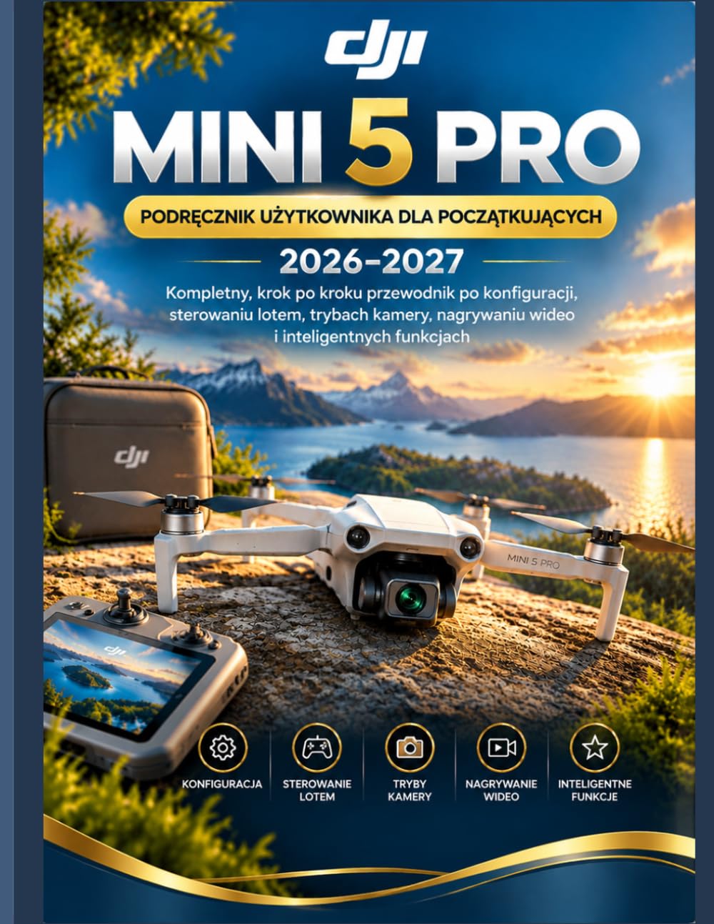 DJI MINI 5 PRO INSTRUKCJA OBSŁUGIDLA POCZĄTKUJĄCYCH 2026-2027: Przewodnik krok po kroku dotyczący konfiguracji, sterowania lotem, Tryby aparatu, ... wideo i inteligentne funkcje (Polish Edition)