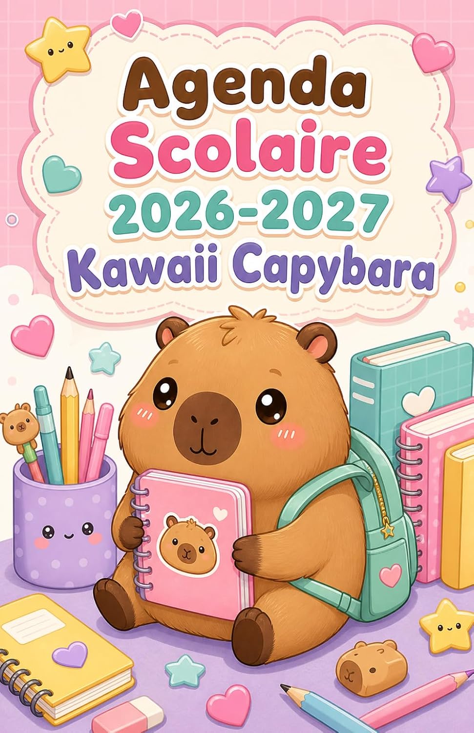 ler totalmente Agenda Scolaire 2026-2027 Kawaii Capybara: Journalier mignon et pratique pour filles et garçons | Organisation des devoirs, contrôles et activités scolaires (French Edition)