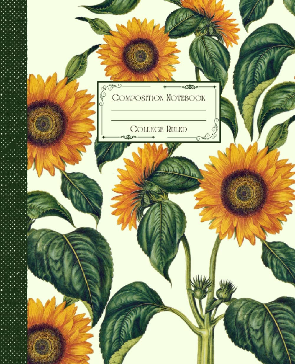 Vintage Flower Composition Notebook College Ruled: Sunflower Vintage Botanical Illustration | Vintage Flower Notebook for Writers | Perfect for College, School, Work. baixar livro de graça