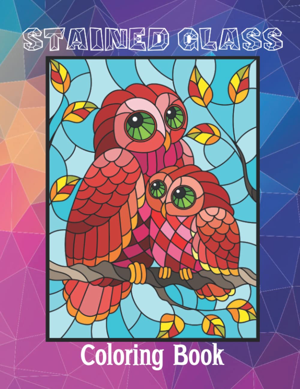 ler totalmente Coloring Book Stained Glass, Large Print: Beautiful Images for Stress Relief, Relaxation, and Creativity. For children and adults.