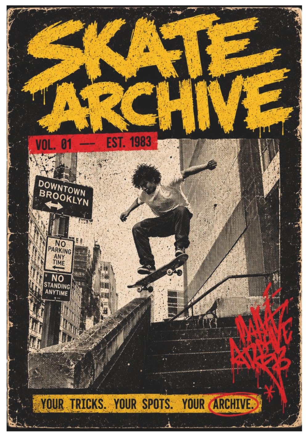 Skate Archive: A Vintage Skate Journal & Logbook to Record Every Session, Track Your Tricks and Document Every Spot baixar o livro de graça