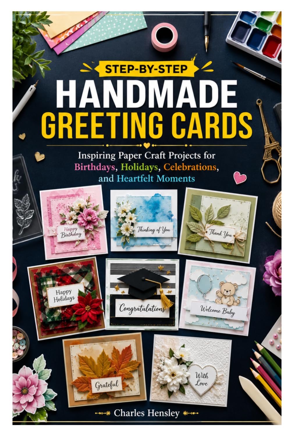 STEP-BY-STEP HANDMADE GREETING CARDS: Inspiring Paper Craft Projects for Birthdays, Holidays, Celebrations, and Heartfelt Moments baixar livro de graça