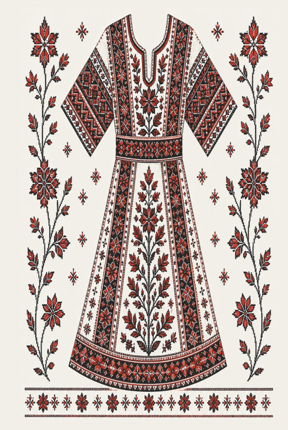ler totalmente Tatreez Palestinian Embroidery Patterns: Traditional Palestinian Thobe Designs Through Needle and Thread