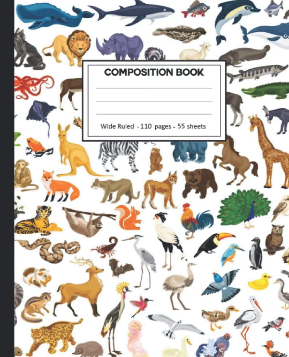 ler totalmente Composition Notebook: Animals College Ruled: 110+ Lined Pages Writing Journal.