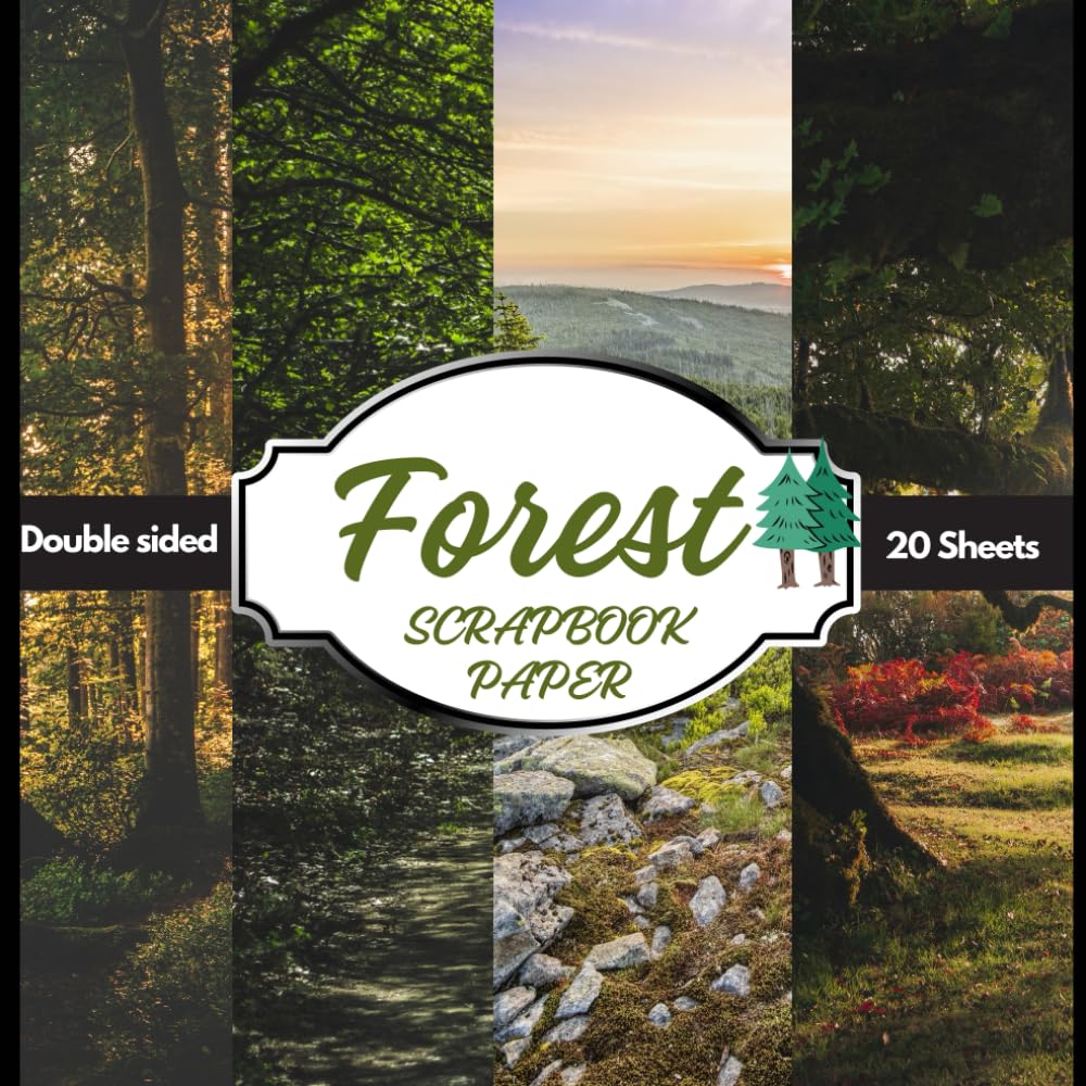 ler totalmente Woodland Craft Paper Pack – Forest-Themed Scrapbook Paper for Junk Journals, Collage, Card Making, Mixed-Media, Decoupage & Origami