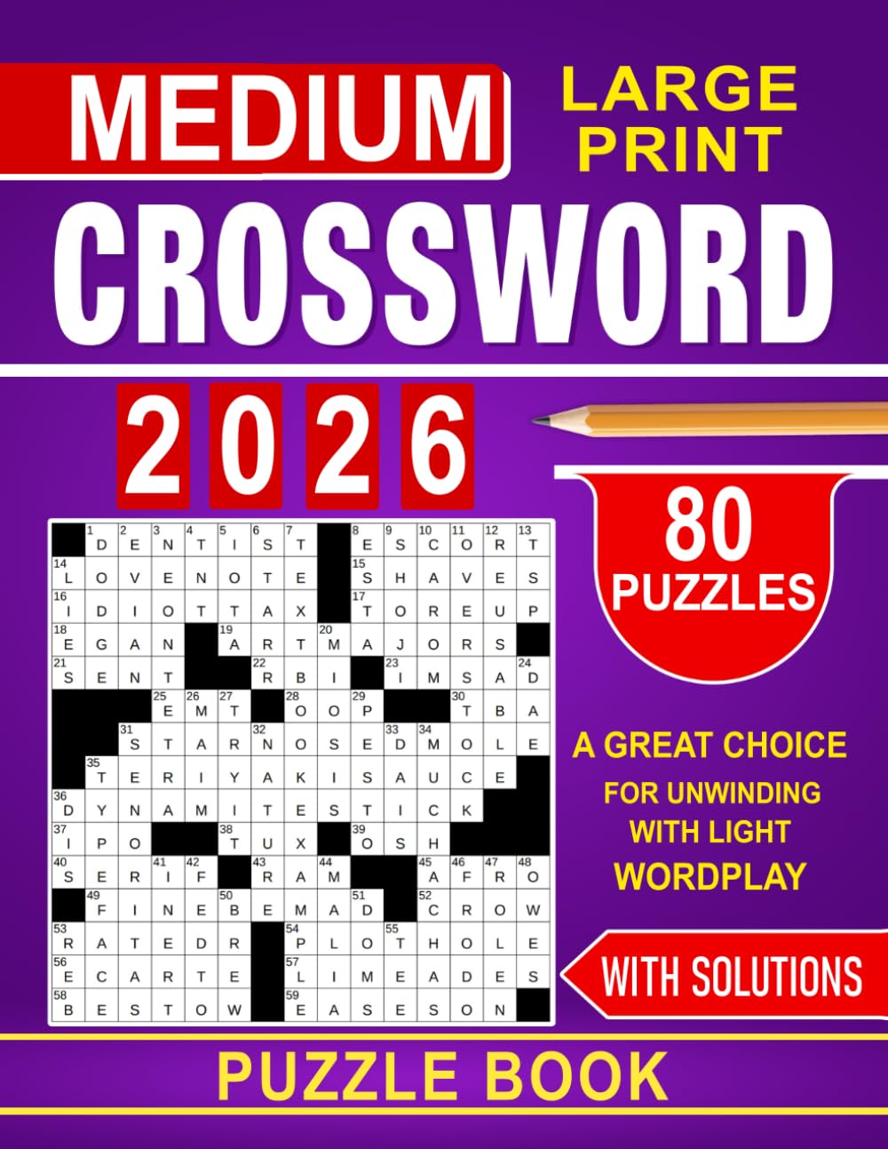 ler totalmente 2026 Medium Crossword Puzzle Book Large Print: Balanced Grids Offering Relaxed Mental Engagement