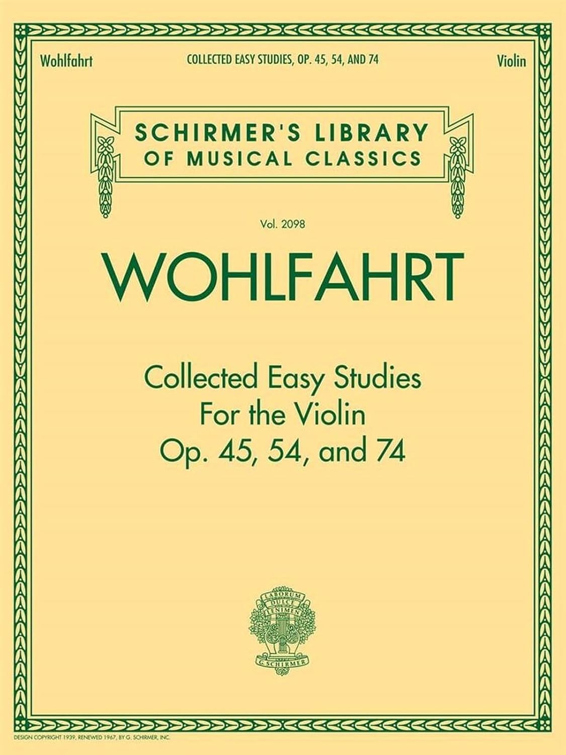 Wohlfahrt - Collected Easy Studies for the Violin: Schirmer Library of Classics Volume 2098 baixar o livro de graça