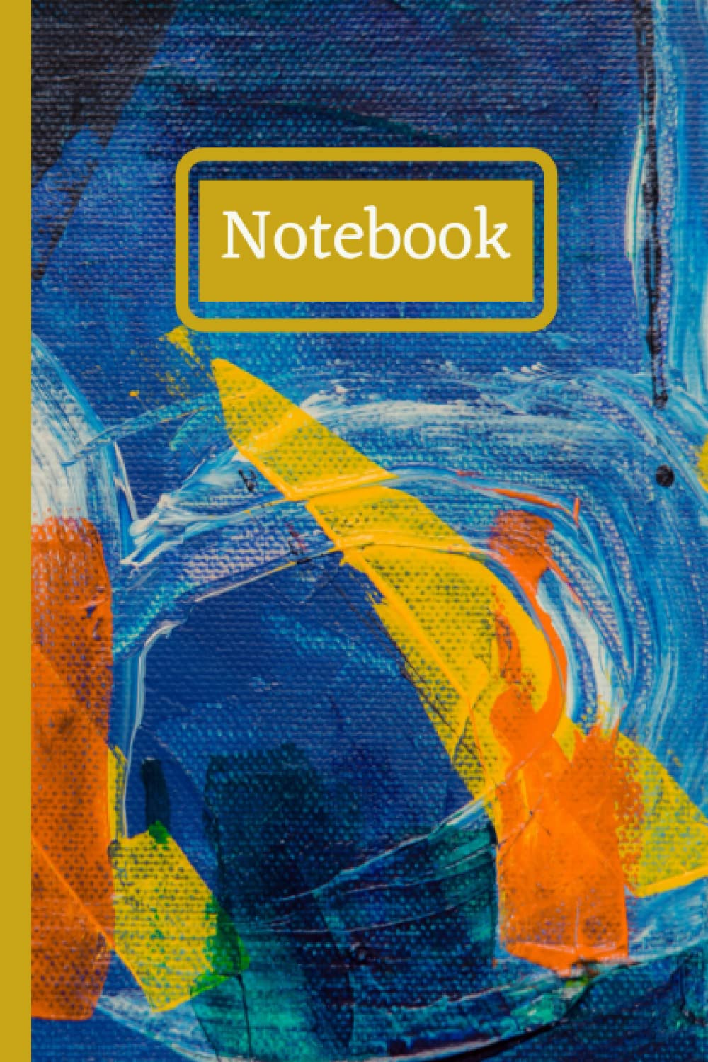 Notebook: Stylish Blue and Gold Abstract Design Blank Lined Notebook Journal baixar livro de graça