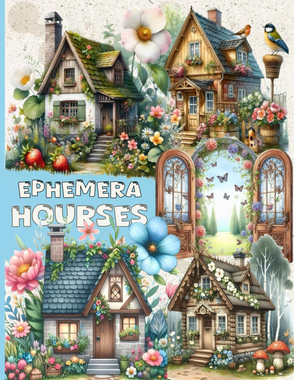 Vintage Houses Ephemera Collage Pages for Art Journaling To Cut Outs: & 150+ Ephemera Elements and Houses & Sceneries, Glue and Craft for Card Making, Mixed Media & Scrapbook baixar livro de graça