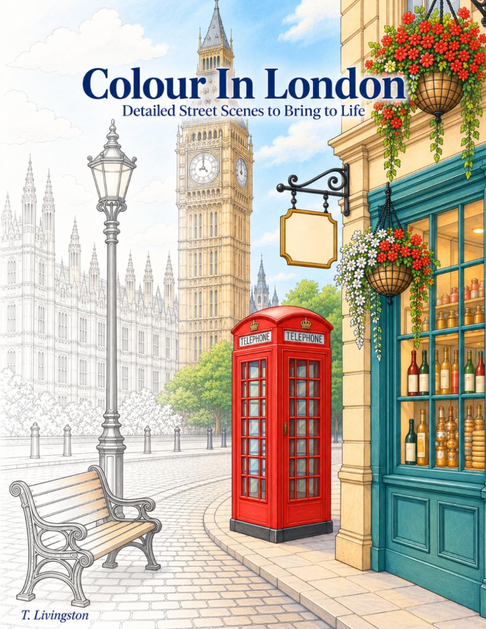 Colour In London: Detailed scenes of the city London to bring to life, an adult & teen colouring book baixar o livro de graça