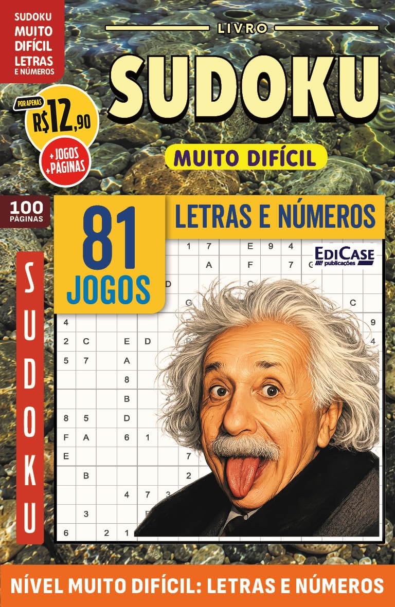 ler totalmente Livro Sudoku ed.53 - 100 págs. - Muito Difícil: Muito Difícil - Letras e Números