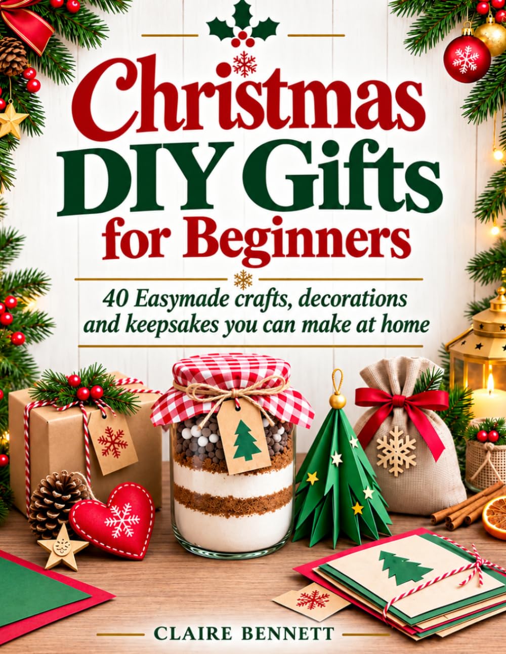 ler totalmente CHRISTMAS DIY GIFTS FOR BEGINNERS: 40 Easymade crafts, Decorations,and keepsakes you can make at home.