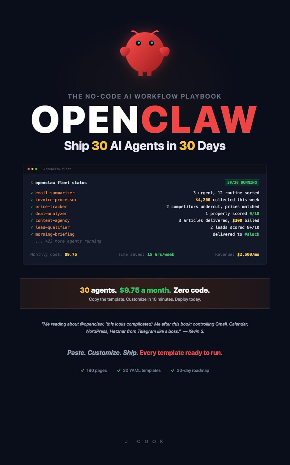 ler totalmente OpenClaw - Ship 30 AI Agents in 30 Days: The No-Code AI Workflow Playbook (OpenClaw AI Agent Playbooks 3) (English Edition)
