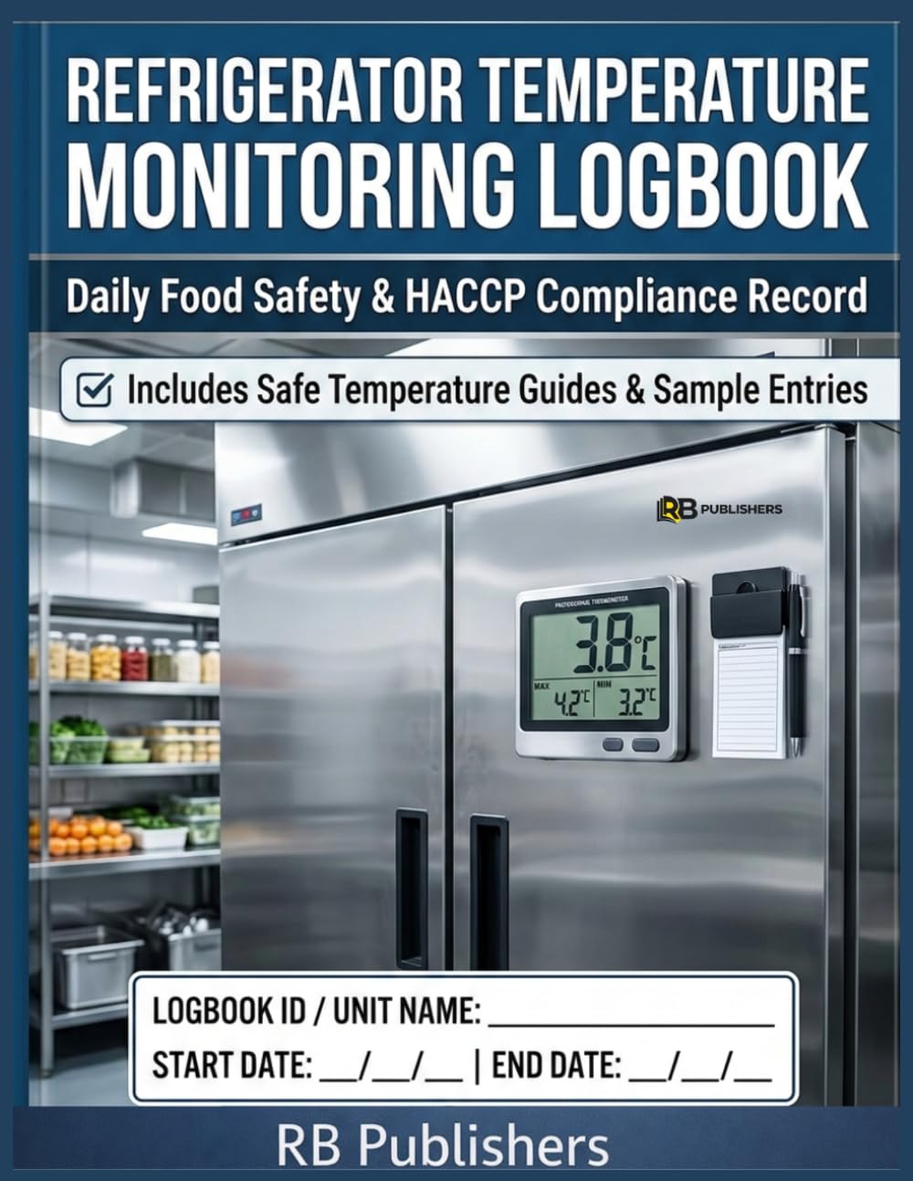 Refrigerator Temperature Monitoring Logbook: Refrigerator Temperature Monitoring Logbook Daily Fridge Temperature Record for Food Safety & HACCP Compliance baixar o livro de graça