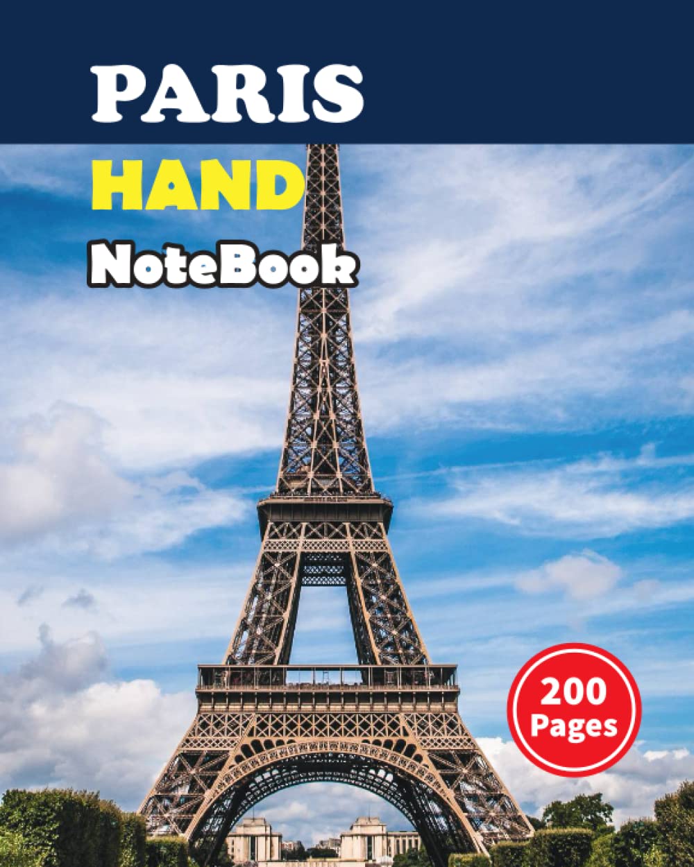 Paris Hand Notebook: 8 by 10, 200 Ruled Paged Book baixar o livro de graça