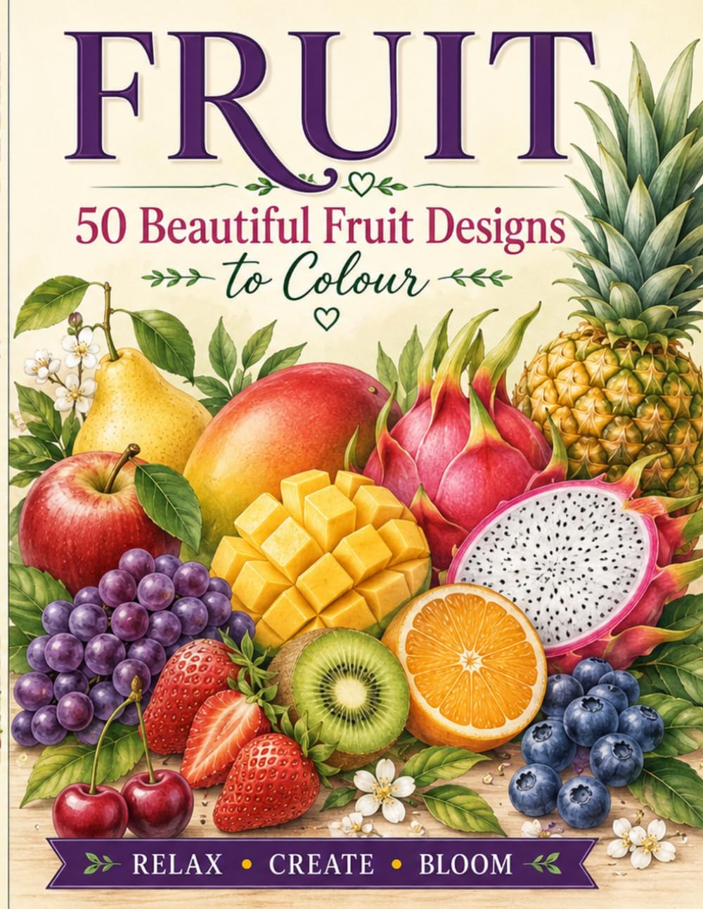 capítulo por capítulo baixar FRUIT: 50 Beautiful Fruit Designs To Colour