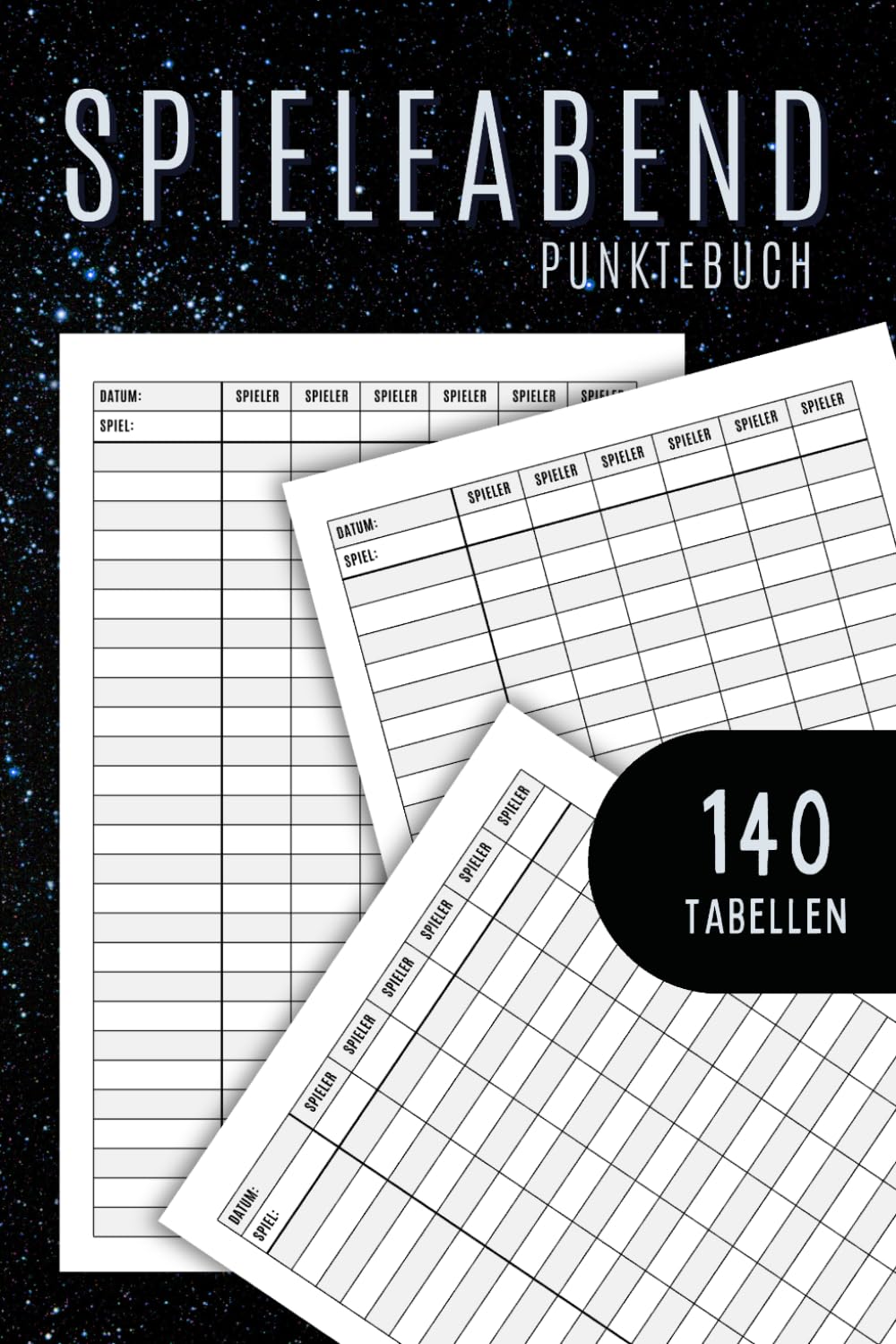 ler totalmente Spieleabend Punktebuch: 140 Punktetabellen für viele Familienspiele | Kartenspiel-Ergebnisbuch | Punkteblock mit Tabellen für Brettspiele