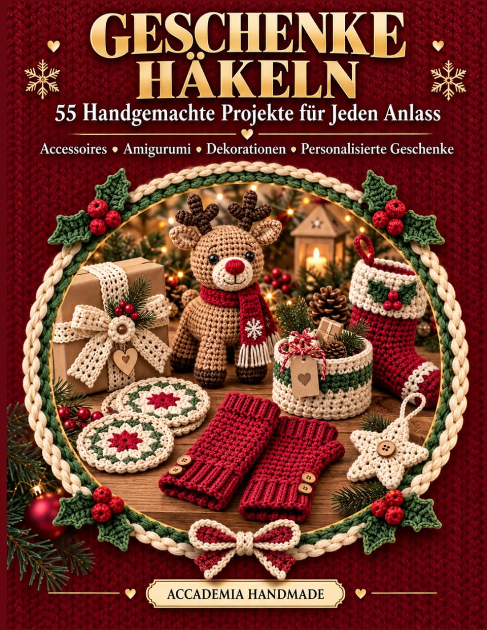 ler totalmente GESCHENKE HÄKELN: 55 Handgemachte Projekte für Jeden Anlass — Accessoires, Amigurumi, Dekorationen und Personalisierte Geschenke mit Schritt-für-Schritt-Anleitungen (German Edition)