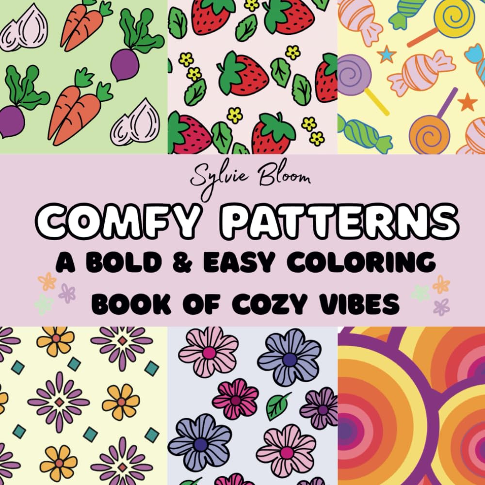 capítulo por capítulo baixar Comfy Patterns - A Bold and Easy Coloring Book for Adults and Teens: Cozy Designs for Relaxation, Mindfulness, and Creative Calm