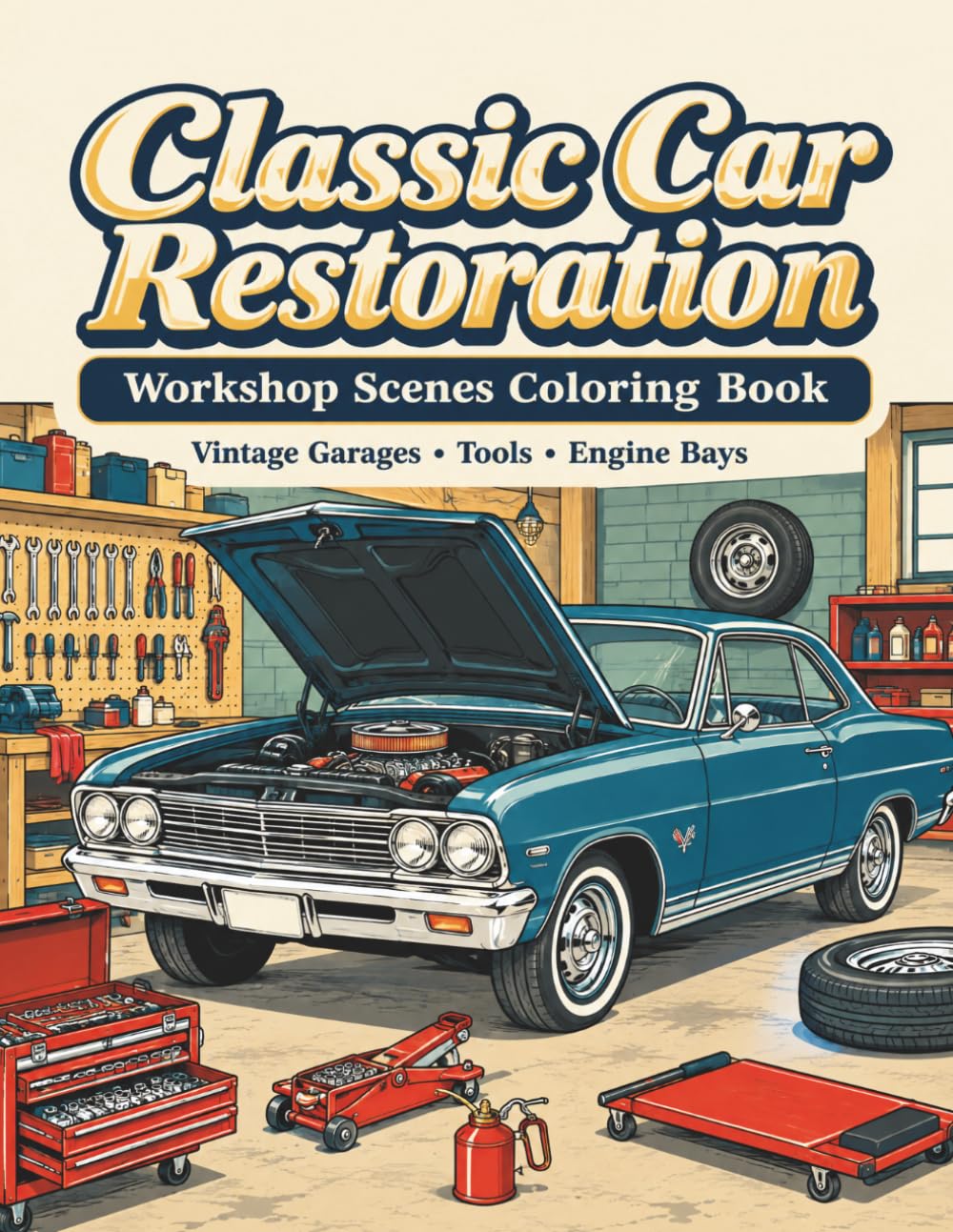 ler totalmente Classic Car Restoration Workshop Scenes Coloring Book for Adults: Vintage Garages, Workshop Tools, Engine Bays, and Restored Motoring Scenes (Garage Revival Collection)