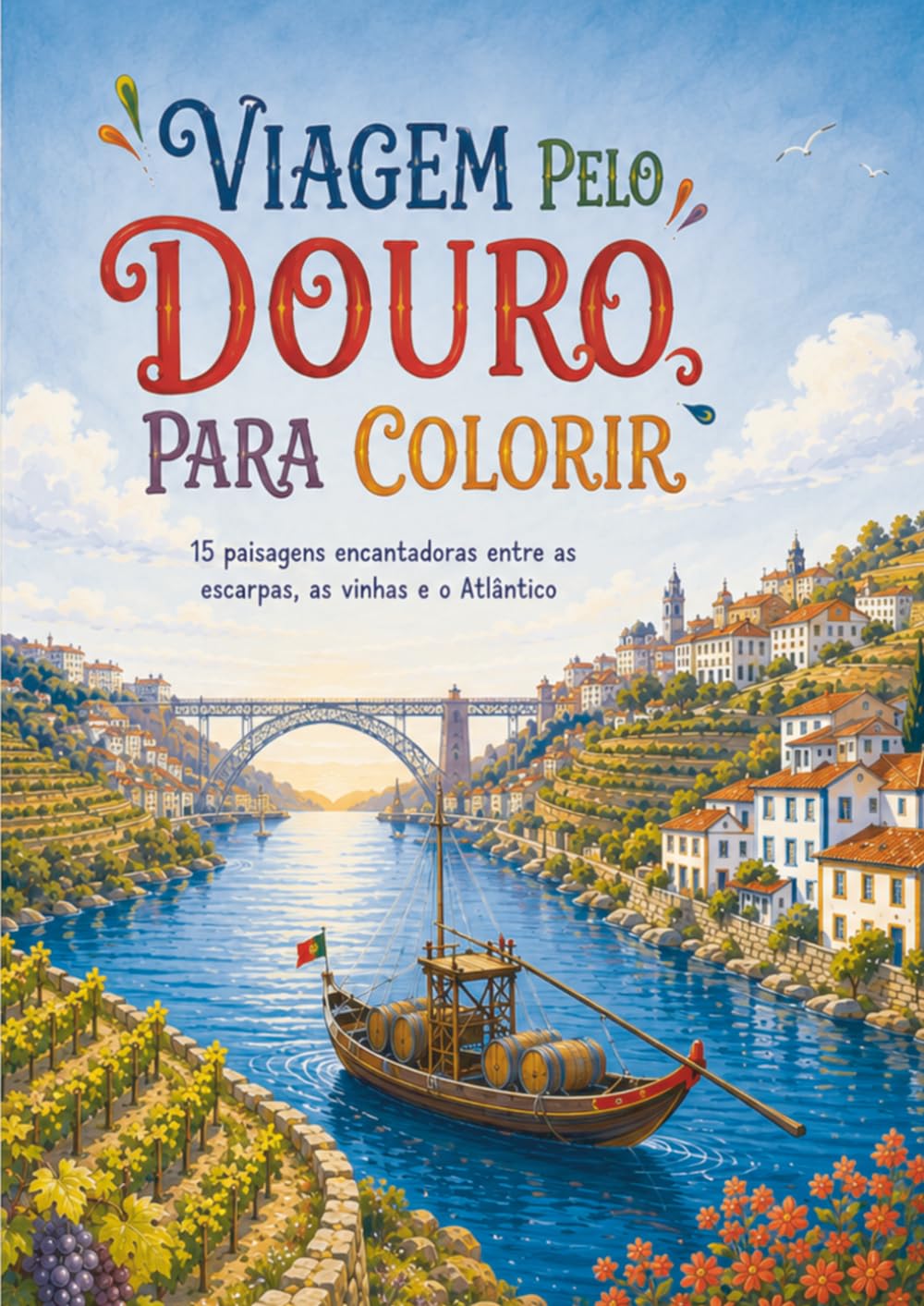 Viagem pelo Douro para Colorir: 15 paisagens encantadoras entre as escarpas, as vinhas e o Atlântico (Portuguese Edition) baixar o livro de graça