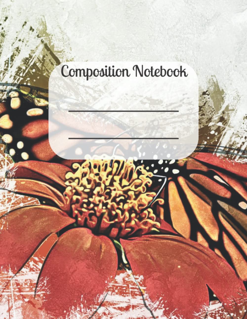 ler totalmente COMPOSITION NOTEBOOK: Wide Ruled 120 pages (8.5 * 11) Butterfly, Flower Rose vintage, with butterfly on each page, for Kids, Girls, College, Work, Perfect for taking notes, Gifts for Kids.