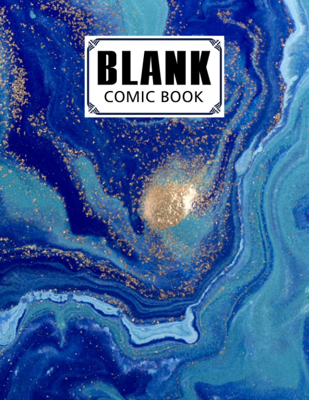 Blank Comic Book: Marble Blue Cover, Draw Your Own Comics - 120 Pages of Fun and Unique Templates - A Large 8.5" x 11" Notebook by Margrit Behrendt baixar livro de graça