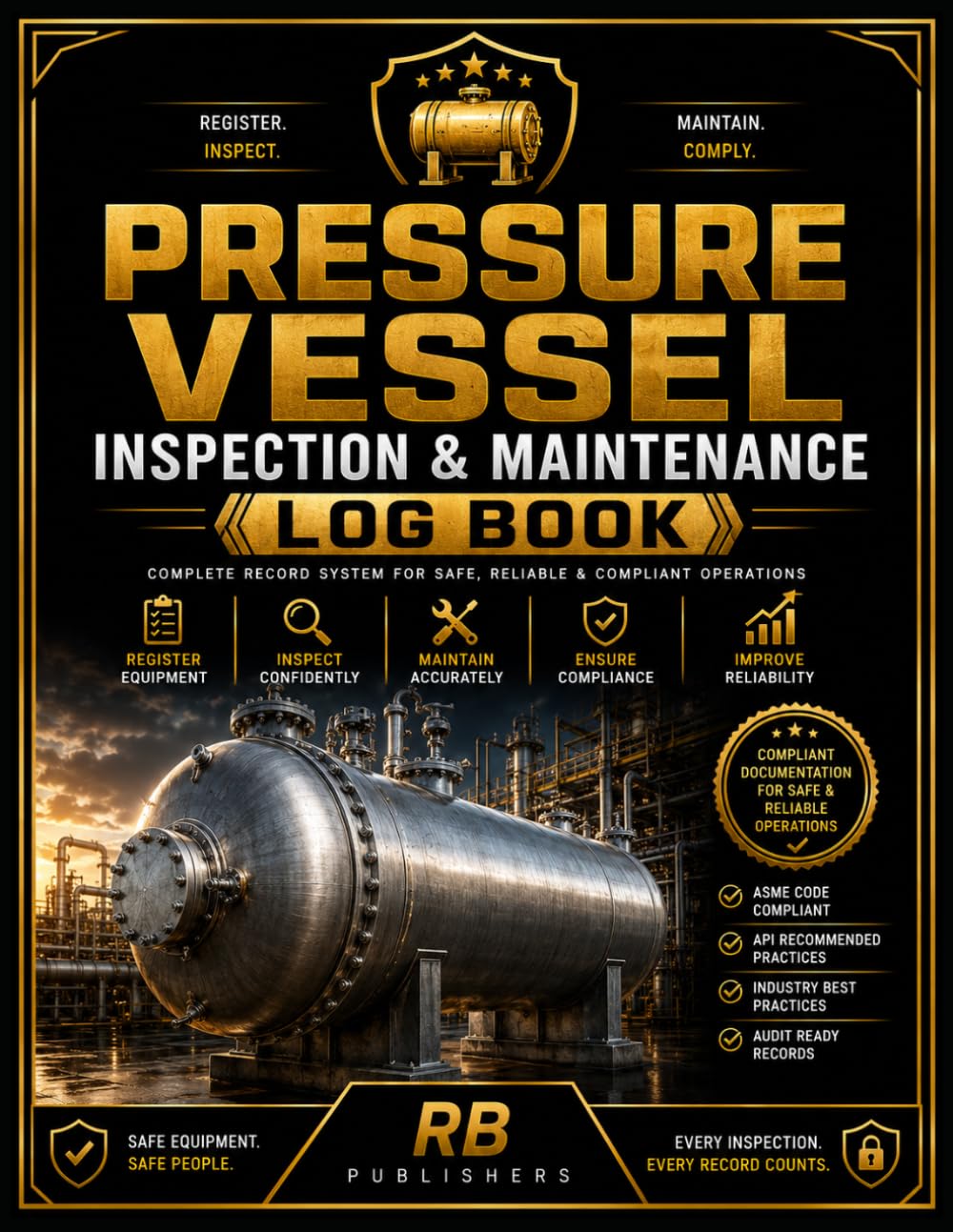 capítulo por capítulo baixar Pressure Vessel Inspection & Maintenance Log Book: Professional Record System for Equipment Information, Inspection Records, Maintenance History,... Audit Reviews, and Compliance Documentation