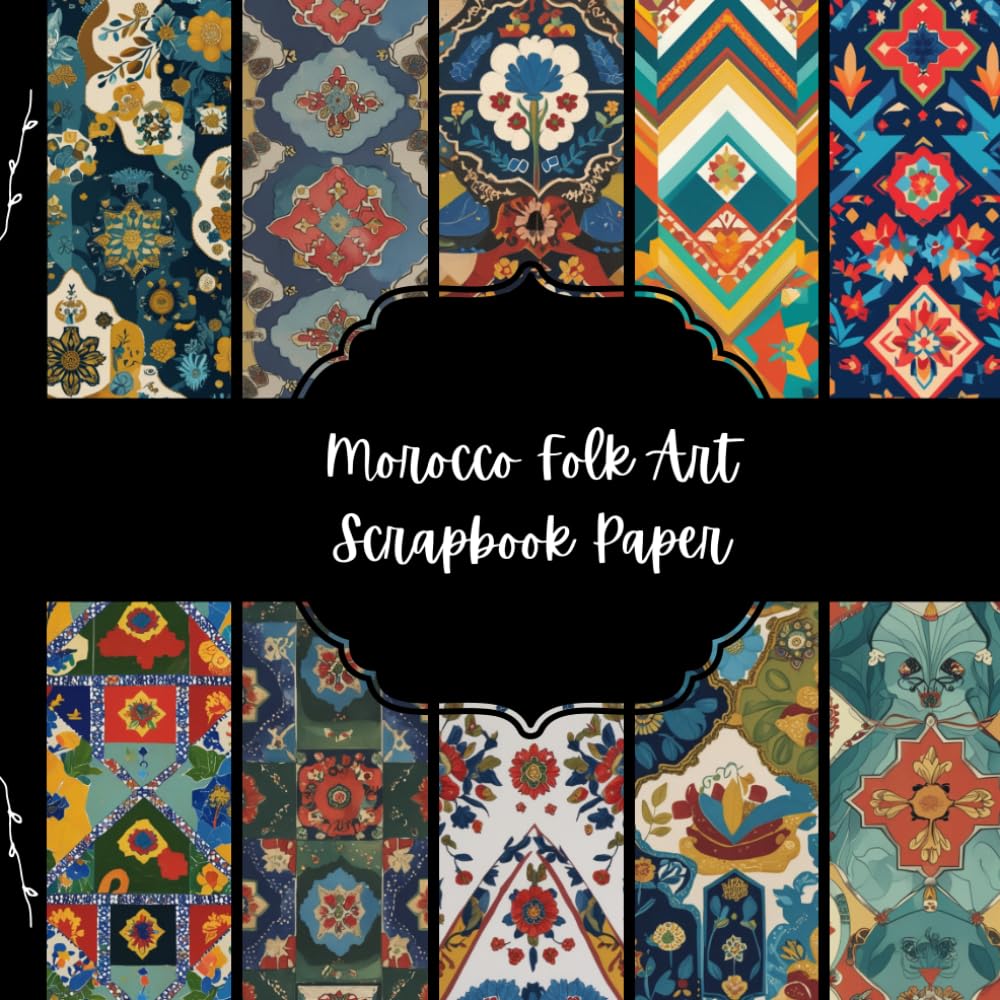 Morocco Folk Art Scrapbook Paper, African Junk Journal Paper, Travel Decorative Paper, DIY Projects, Origami, Collage Sheets, Decoupage Paper, 10 Designs, Double Sided baixar livro de graça