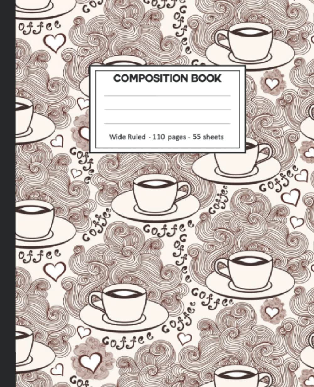 Composition Notebook: College Ruled: 110+ Lined Pages Writing Journal: Coffee on White. baixar livro de graça