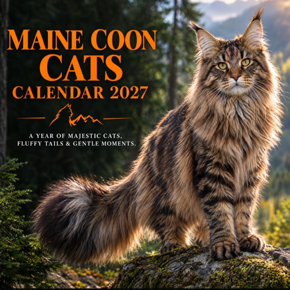 ler totalmente Maine Coon Cats Calendar 2027: A Year of Majestic Cats, Fluffy Tails & Gentle Moments