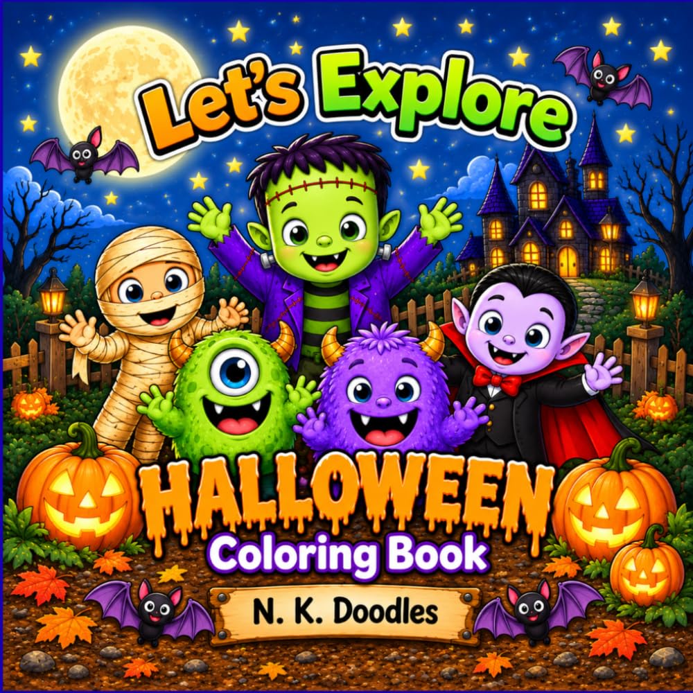 capítulo por capítulo baixar Let's Explore Halloween Coloring Book: 30 Adorable fun and friendly Halloween Illustrations, perfect for kids, families and Halloween lovers of all ages