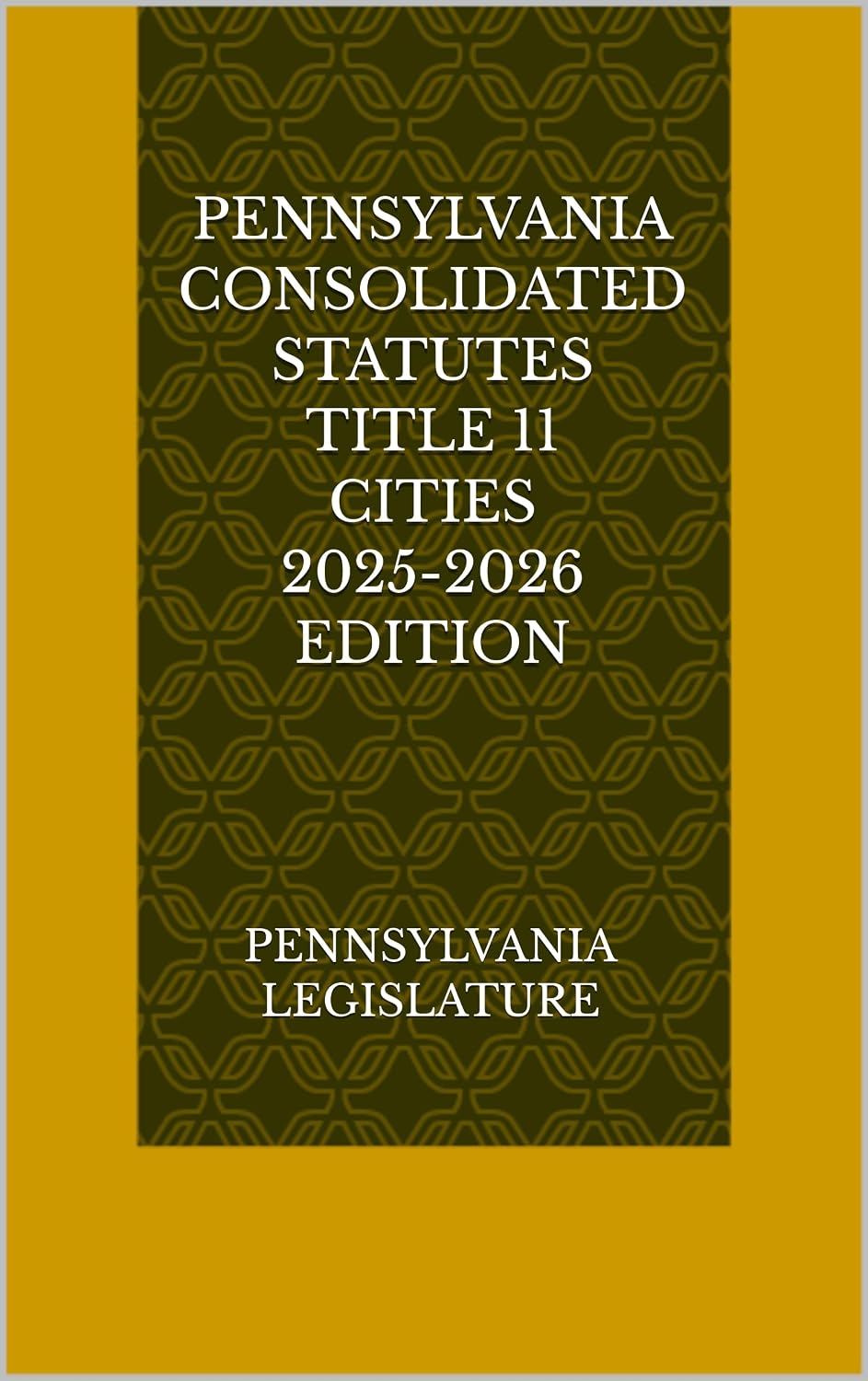 PENNSYLVANIA CONSOLIDATED STATUTES TITLE 11 CITIES 2025-2026 EDITION (English Edition) baixar o livro de graça