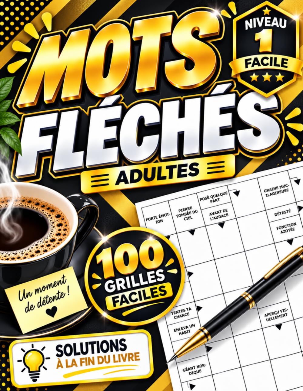 ler totalmente Mots Fléchés Adultes: 100 Grilles Faciles — Stimulez Votre Mémoire: Niveau 1 en Gros Caractères avec Solutions | Jeux de Lettres et Réflexion pour Garder l'Esprit Vif au Quotidien (French Edition)