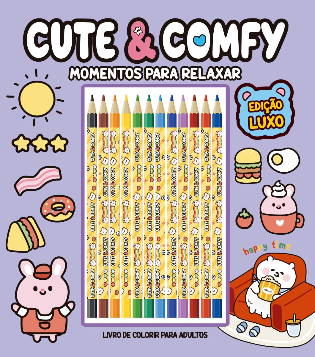 Cute & Comfy Momentos para Relaxar - Edição de Luxo - 12 Lápis de Cor baixar o livro de graça