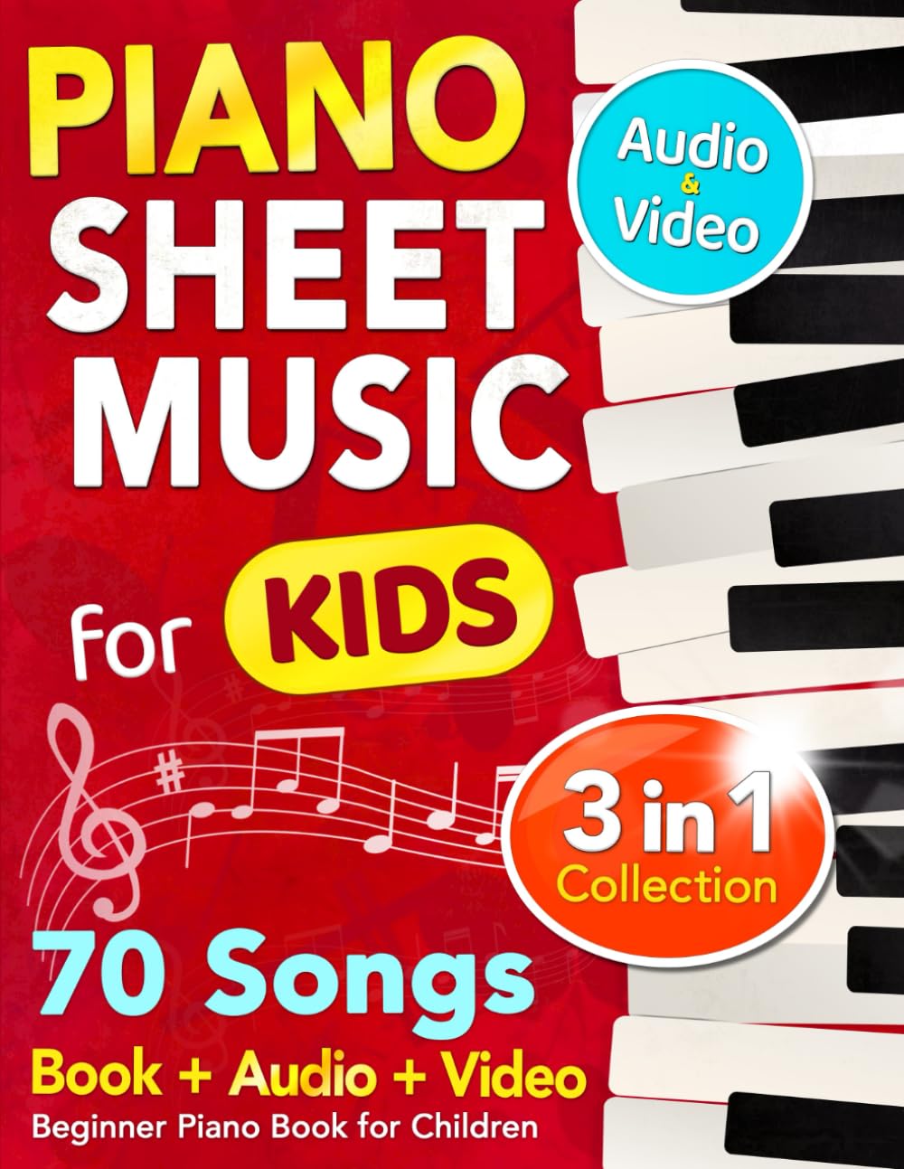 capítulo por capítulo baixar Piano Sheet Music for Kids (Book + Online Video How to Play + Online Audio Files): Beginner Piano Book for Children. Easy Piano Arrangements with 35... in 2 Levels of Difficulty (Total 70 Songs)