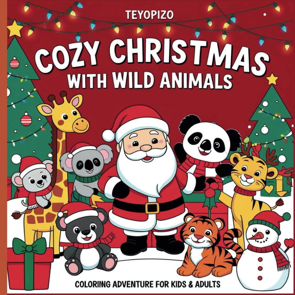 capítulo por capítulo baixar Cozy Christmas with Wild Animals: A Cozy Coloring Adventure: Color Your Way Through a Magical Holiday with Adorable Wildlife (Bold & Easy Coloring Book: Cozy Christmas with Animals)