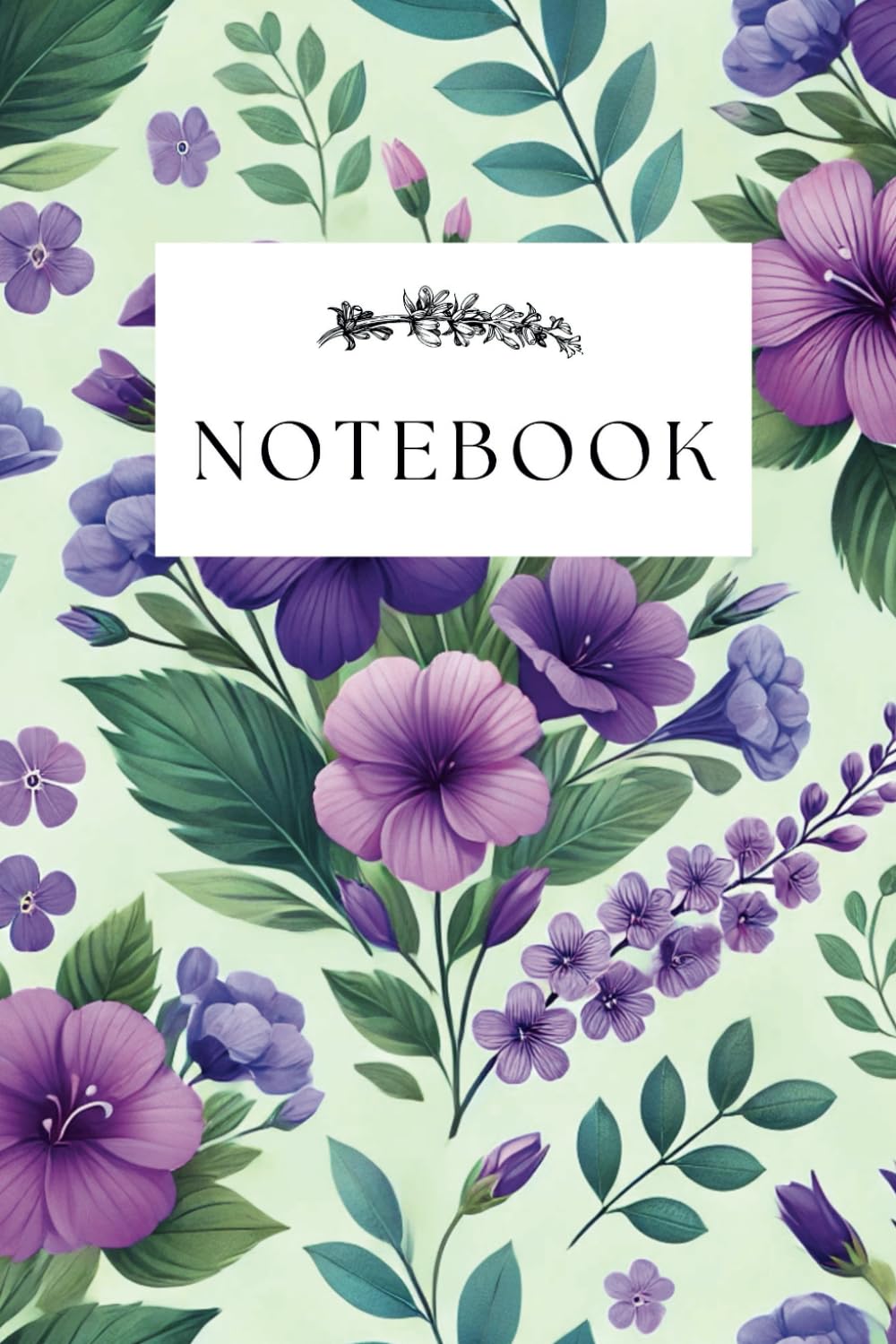 ler totalmente Purple Floral Notebook – Aesthetic Botanical Journal, Lined Writing Notebook for Journaling, Note-Taking, and Gifts for Women & Nature Lovers (6x9, 120 Pages, Soft Matte Cover)
